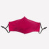 A bright pink adult face mask with adjustable toggles on the sides and a fitted design.