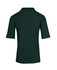 A green men's 100% cotton jersey polo shirt, featuring a classic design with a collar and short sleeves.