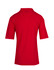 A red men's regular pique knit polo shirt featuring a back view. The shirt has short sleeves and a collar.