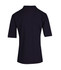 A navy blue men's regular pique knit polo shirt displayed from the back, featuring a collar and short sleeves.
