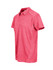 A red polyester polo shirt featuring a modern design and a small logo. Ideal for casual or sporty wear.