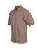 A men's cotton polo shirt in a khaki tone, featuring a collar and a small logo.