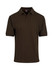 A dark green men's cotton pigment dyed polo shirt with a collar and short sleeves, featuring a logo.