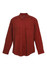 A men's long sleeve shirt in a rich burgundy colour with two front pockets and shoulder epaulets. Includes branding.