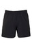 A pair of black kids' FLEX shorts featuring a comfortable elastic waistband and four-way stretch fabric.