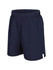 Navy blue kids' FLEX shorts featuring a comfortable elastic waistband and a four-way stretch design.