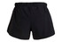 A pair of women's black FLEX shorts featuring a waistband and a back zip pocket.