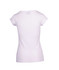 A white women's Hanley T-shirt with short sleeves, featuring a clean back design and a logo on the fabric.