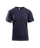A navy blue unisex t-shirt with short sleeves and a plain design. It features a label inside the neckline.