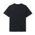 A navy unisex t-shirt with a simple design and a logo on the back. Suitable for casual wear.
