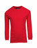 A red long sleeve T-shirt for kids with a label tag. Suitable for casual wear.