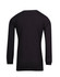 A black long sleeve children's t-shirt with a plain back design and fitted sleeves.