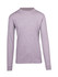 A long sleeve unisex T-shirt in light grey with a round neckline and fitted sleeves. It has a logo on the front.