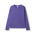 A purple long sleeve T-shirt with a heathered texture and raglan sleeves, featuring a logo.