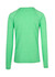A green long sleeve T-shirt with a simple design and a soft fabric. It features raglan sleeves and a logo.