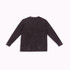 A grey stone wash long sleeve T-shirt with a simple design and branding on the back.