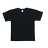 A black bamboo cotton T-shirt with short sleeves. The shirt features a tag and has a simple design.