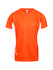 An orange Kids Accelerator Cool-Dry T-shirt with white side panels, featuring a small logo.