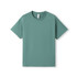 A green kids' t-shirt with a classic crew neck design. The shirt has short sleeves and a subtle branding logo.
