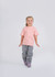 A teal children's t-shirt with short sleeves and a round neckline, featuring a logo on the label.