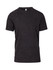 A black stone wash T-shirt with short sleeves and a classic crew neck. Features a subtle texture and has a logo.