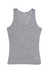 A grey women's singlet with a scoop neckline and a fitted style. The product features a logo.