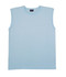 Light blue men's muscle T-shirt with a sleeveless design and a logo on the label.
