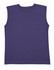 A men's muscle T-shirt in a dark purple colour, featuring a sleeveless design and a logo at the neckline.