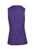A sleeveless women's tee in a heathered purple colour, featuring a fitted design and a back view.