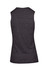 A sleeveless women's tee in dark heather grey with a smooth back design and no visible branding.