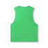 A sleeveless tee in bright green from the Greatness Range, featuring a simple design and a branding logo.