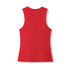 A red women's combed cotton tank top with a simple, sleeveless design and a plain back.