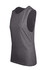 A women's combed cotton tank top in a dark grey colour, featuring a sleeveless design and a logo.