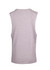 A grey unisex combed cotton tank top with a simple sleeveless design and a logo on the back.