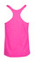 A pink athletic T-back singlet featuring a logo, designed for men.
