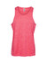 A red Women's Challenger 100% polyester singlet with a logo, featuring a comfortable tank design.
