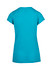 A women's athletic T-shirt in a vibrant aqua blue colour, featuring short sleeves and a relaxed fit.
