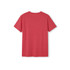 A red heather T-shirt with a regular fit, featuring short sleeves and a simple design on the back.
