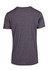 A heather dark grey t-shirt with a plain back, featuring a logo on the upper back.