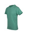 A green heavy marl T-shirt with a crew neck and short sleeves, featuring a logo on the front.