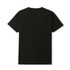 A black unisex T-shirt with a simple design and a logo. Suitable for casual wear.