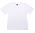 A white Men's/Unisex V-Neck T-shirt with short sleeves and a branding label at the neck.