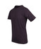 A black raw cotton T-shirt with a casual fit and short sleeves, featuring a small logo.