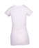 A white women's raw cotton wave V-neck T-shirt featuring a fitted design and short sleeves, with a logo at the back.