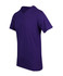 A purple men's/unisex raw cotton wave V-neck T-shirt with short sleeves and a relaxed fit. Features a logo.