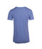 A men's/unisex marl crew neck T-shirt in blue, featuring a plain back and short sleeves.