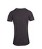A dark grey marl crew neck T-shirt with short sleeves, featuring a logo on the back.