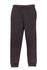 A pair of black junior track pants with an elastic waistband and pockets, featuring a small logo.