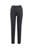 Brushed fleece track pants in dark grey with a fitted silhouette and side pockets. Features a branding logo.