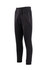 Men's STANCE brushed fleece track pants in black, featuring a slim fit and side zip pockets.